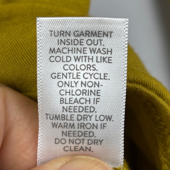 J Jill Women ¾ Sleeve Embroidered Cotton Tunic Blouse Sz S Mustard Boho Comfort - Picture 6 of 10